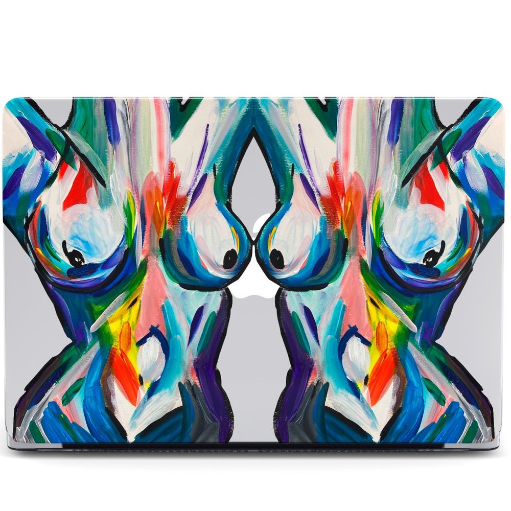 Painted Woman Breasts Art case for apple MacBook All Generations Air Pro